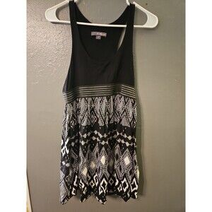 Twenty‎ One Dress Medium Blk/white Sleeveless Sundress (A39)